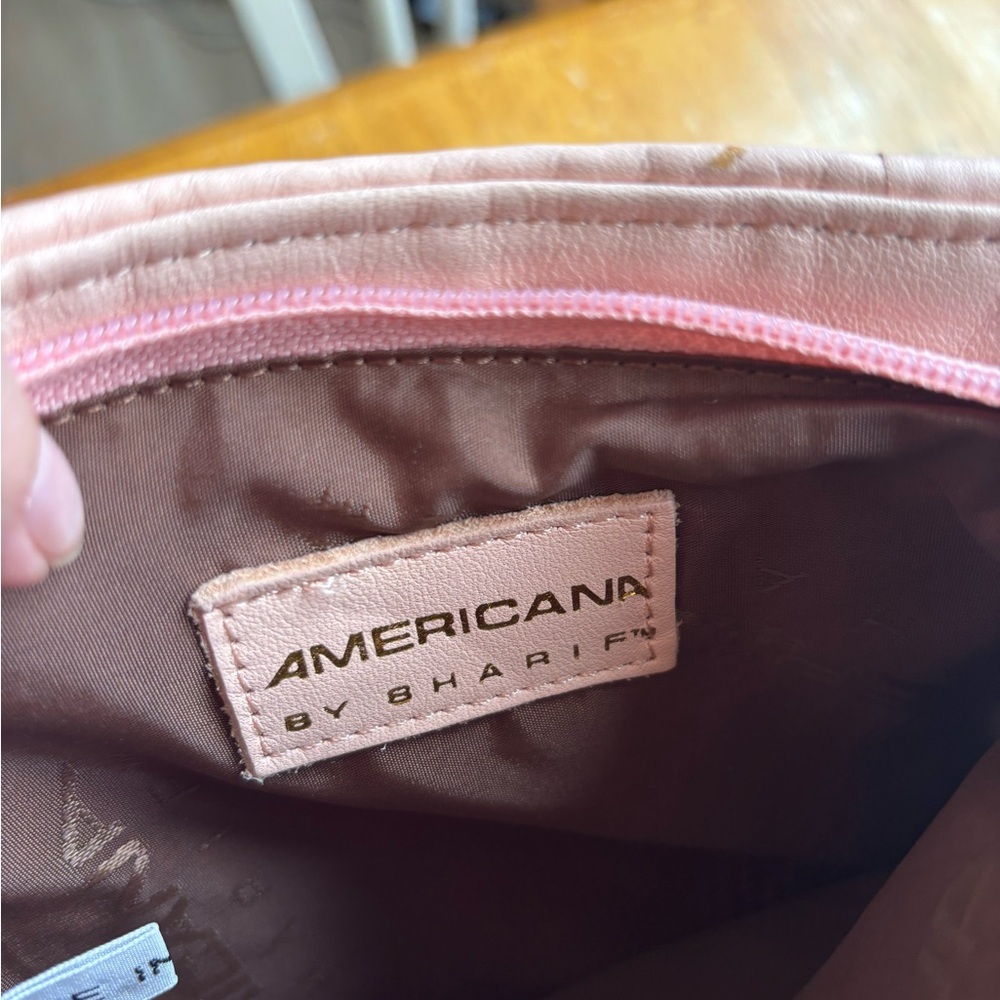 Sharif Woven Brown Crossbody Bag with Gold Accent NEW! - Picture 8 of 8